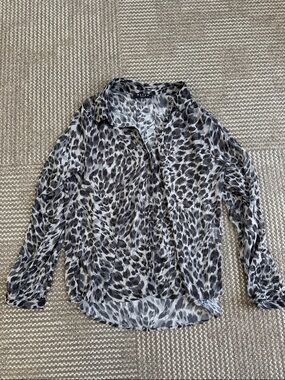 Maven West Leopard Print Blouse, size S